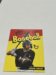 2022 Topps Heritage Minor League Jordan Lawlar 1973 Pack Cover Insert