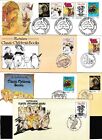 1985 CLASSIC CHILDRENS BOOKS SET 6 DECIMAL STAMP FIRST DAY COVERS #2525