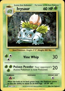 Ivysaur 002/034 Juego de Cartas Coleccionables Holo Clásico - Imagen 1 de 2