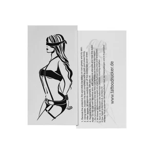1 x Bondage Girl Tattoo in schwarz - Augenbinde, Fessel - Temporary Tattoo (1) - Bild 1 von 1
