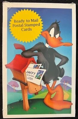 USPS -Scott #UX304a-Sealed Pack of 10 Mint Postcards 1999-"Daffy Duck" - Image 1 of 2