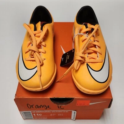 Nike Jr. Mercurial Victory V Indoor Kids Soccer Shoes Laser Orange-White-Black - Image 1 of 4