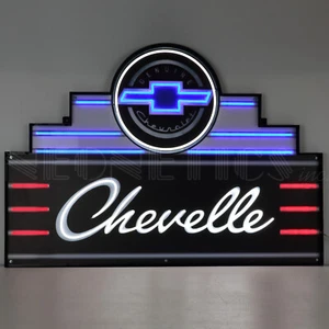 Chevrolet Chevelle LED Flex-Neon Look Sign - Art Deco Marquee - GM - Chevy - SS - Picture 1 of 3