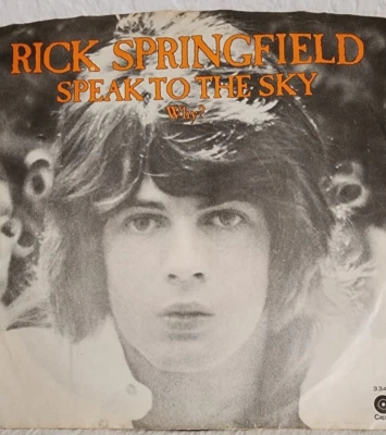 Rick Springfield 45RPM “Speak To The Sky” 1972 70s Pop Rock 7” Vinyl - Image 1 of 3