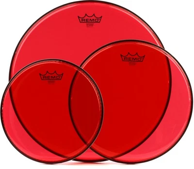 Remo Emperor Colortone 3-pc Tom Pack - 10"/12"/16" - Red
