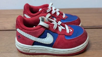 Nike Air Force 1 TD Niño Pequeño Blanco Parte Superior Baja Talla 6C Rojo Blanco Azul 2015 Foto 1 de 4