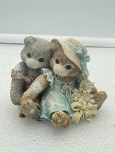 Vintage Calico Critters Kätzchen Katze Figur "Freundschaft ist ein warmes enges Gefühl" - Bild 1 von 6