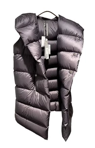 RICK OWENS Hooded Down Gilet Vest Size 40 UK 8 RRP £1350 NEW TAGS - Picture 1 of 24