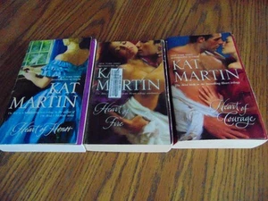 Complete Set Heart Trilogy Series (3) Kat Martin Books Mass Market PB - Imagen 1 de 6