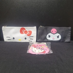 Lot Of 3 Hello Kitty - 2 Travel/cosmetic Bags 1 - Coin Purse - Picture 1 of 9