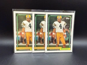 1992 Topps - Brett Favre #696 - Green Bay Packers (lotto di 3 carte) - Foto 1 di 3