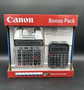 Canon Calculators P27-DH & WS-112H 2-Color Mini Desktop Printing Bonus Pack-New! - Picture 1 of 6
