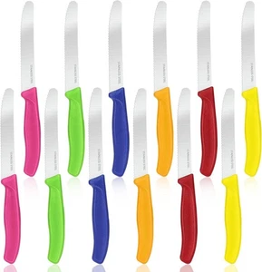 12 Stück Frühstücksmesser, Brötchenmesser Mit Messer Wellenschliff, Hochwertiger - Bild 1 von 7