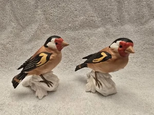 2er Set Goebel Porzellan Vogel Figur Europäischer Goldfink W. Germany Vintage - Bild 1 von 6