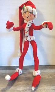 2008 Annalee 14" Peppermint Twist Elf Dependable Possible Red Santa Elf - Bild 1 von 16
