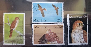 Mauricio 1984 El cernícalo de Mauricio, juego de 4, usado - Imagen 1 de 1