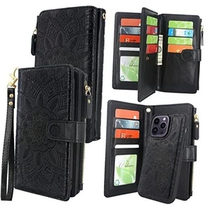 Harryshell Compatible with iPhone 14 Pro Max 6.7 inch 5G 2022 Floral Black - Picture 1 of 7