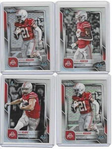 2025 Bowman Chrome University Football Ohio State 4 Karten Lot Porter Rogers Klare - Bild 1 von 2