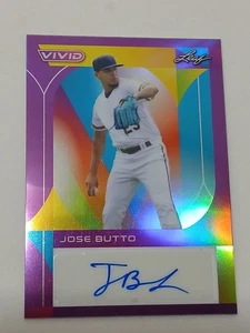 Jose Butto New York Mets 2022 Leaf Vivid Certified Autograph Rookie Card #BA-JB2 - Bild 1 von 2