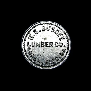HS Busbee Lumber Co Ocala FL Bueno para 5c 5 centavos gema BU ficha rara de colección - #236K - Imagen 1 de 3