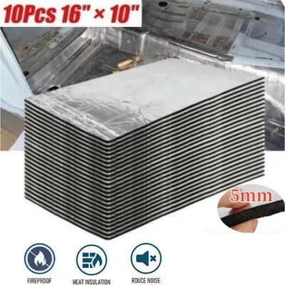 Self-adhesive Fireproof Sound Deadener Heat Insulation Mat For Car Hood Engine~ - Image 1 of 4