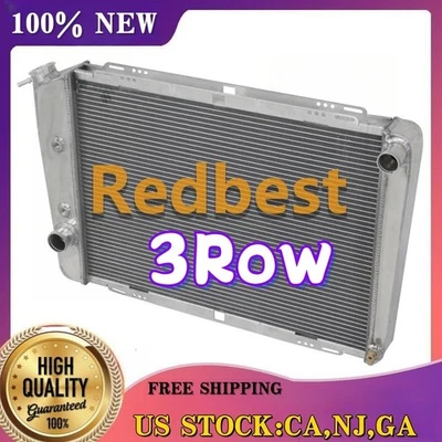 Radiador completo de aluminio de 3 filas para motor Lincoln Continental V8 1968 1969 CC6869 Foto 1 de 4