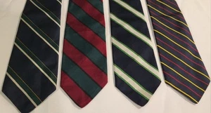 Brooks Brothers Makers All Silk Lot Of 4 Striped Neckties - Picture 1 of 8