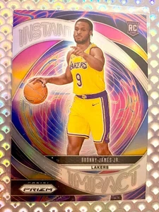 🚨2024-25 Panini Prizm BRONNY JAMES SILVER Instant Impact RC Lakers Rookie 37 💎 - Bild 1 von 2