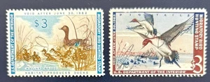 Estampillas de pato del interior del departamento RW28-RW29/1963 de Estados Unidos/usadas/fallas menores - Imagen 1 de 2