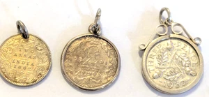 Three antique/vintage silver coin pendants - Picture 1 of 7
