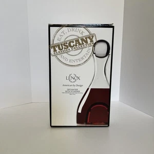 New Lenox Tuscany Clear Decanter With Round Stopper 48 oz Classics Collection - Picture 1 of 8