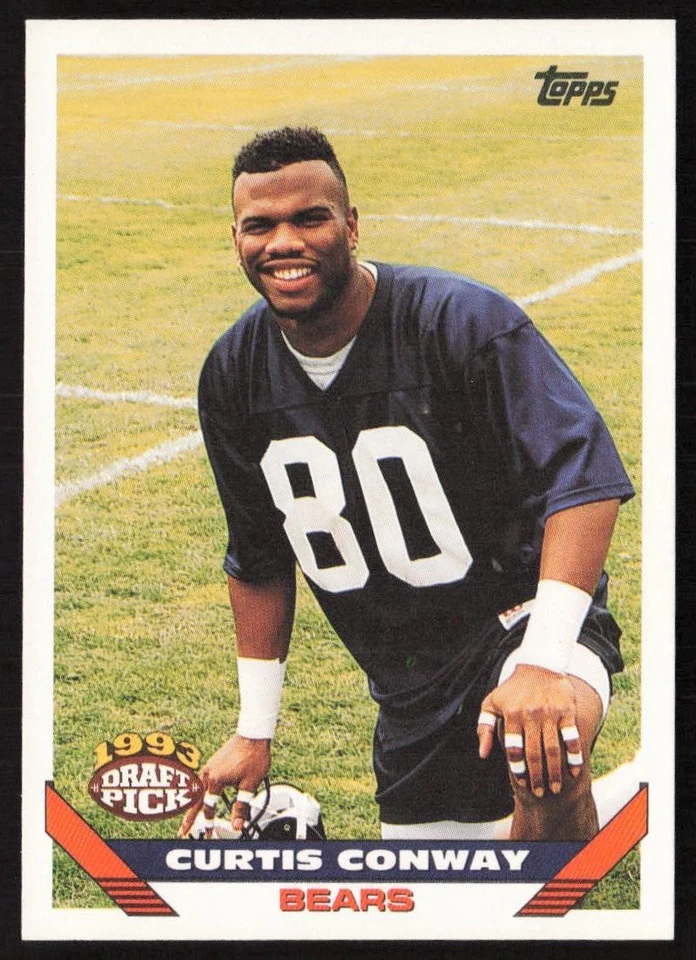 1993 Topps Curtis Conway #12 Rookie Chicago Bears - Image 1 of 2