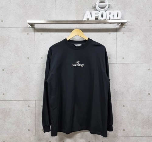 T shirt manica lunga con logo Balenciaga B 43277061