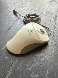 Logitech Ergonomic Mouse M-BA47 White Wired USB Track Ball Scroll EXCELLENT - Picture 1 of 4