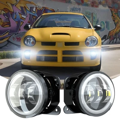 For 1995-2005 Dodge Neon 4" Inch LED Fog Lights Front Bumper Driving Lamps - Image 1 of 4