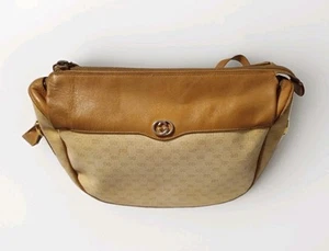 Borsa a tracolla Gucci vintage epoca 70 micro GG monogramma tracolla tela pvc - Foto 1 di 20