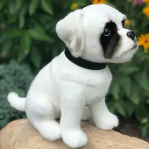 Zander Our White con Marcas Negras Boxer Peluche Animal de Peluche - Imagen 1 de 2