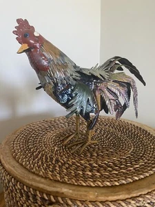 Rooster Metal 9 Inches - Picture 1 of 6