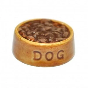 Dolls House Ceramic Dog Food in Dish Bowl Miniature Pet Accessory 1:12 Scale - Picture 1 of 8