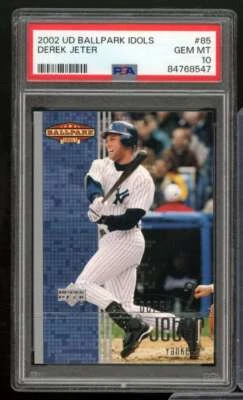 Derek Jeter Card 2002 Upper Deck Ballpark Idols #85 PSA 10 - Image 1 of 2