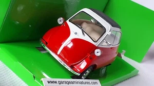 BMW ISETTA 250 ROT/WEISS WELLY REF 240612 MASSSTAB 1:18 Miniatur - Bild 1 von 6