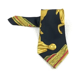 Authentic Hermes Necktie Vintage And Unique Unisex Silk Tie - Picture 1 of 9