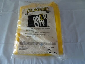 RIVER CITY 2003 CLASSIC 3 PIECE PVC RAIN-SUIT RAIN-COAT Overalls SIZE XL NEW - Picture 1 of 9