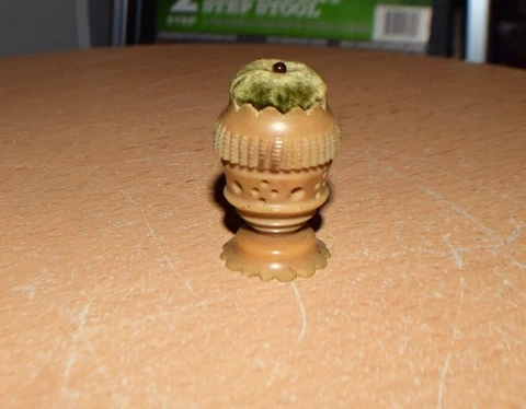 Antique Carved Pin Cushion c.1880 Cover