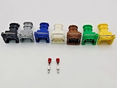 For Tyco Amp Junior Power Timer 2-Pin Fuel Injector Plug Connector Bosch EV1 - Image 1 of 4