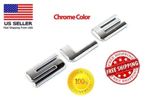 1x SLE Tailgate Door Letter Emblem SUV HD Badge GMC CHEVROLET 3D Glossy Chrome - Picture 1 of 6