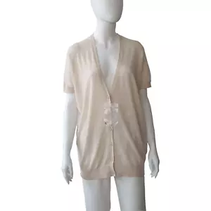 MAX&CO MAX MARA CASHMERE WOOL BLEND CARDIGAN S 36 US2 UK6 SWEATER PULLOVER BEIGE - Picture 1 of 15
