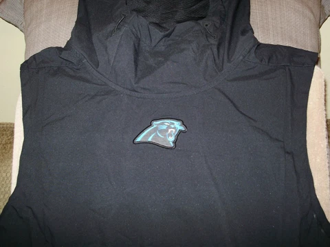 NFL Carolina Panthers Nike Shield Fly Rush 906386 Hoodie Vest Jacket Men's Large Cover