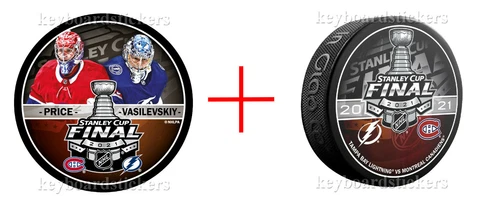 2021 NHL Stanley Cup Final Montreal Canadiens vs Tampa Bay Lightning 2 Puck PKG Cover