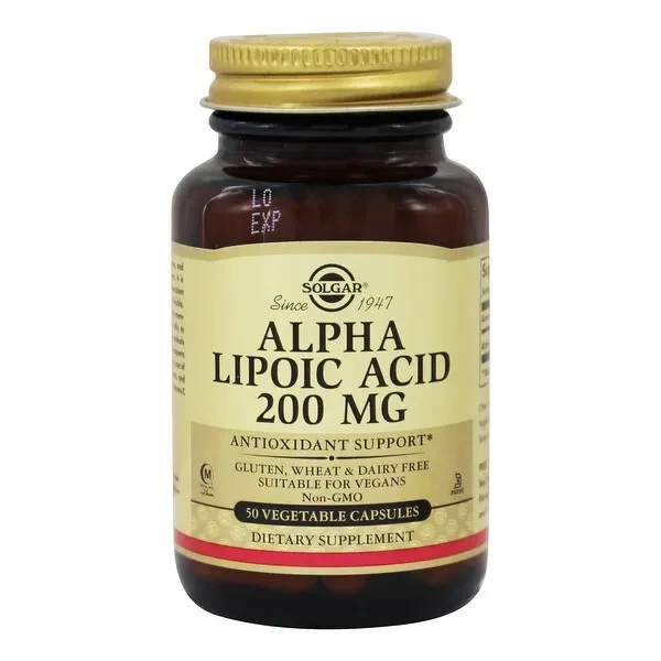 Ácido alfa lipoico Solgar 200 mg 50 cápsulas vegetales caducidad 06/2026 - ENVÍO GRATUITO Foto 1 de 1